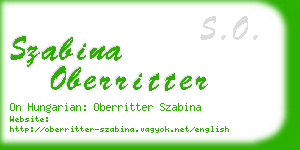 szabina oberritter business card